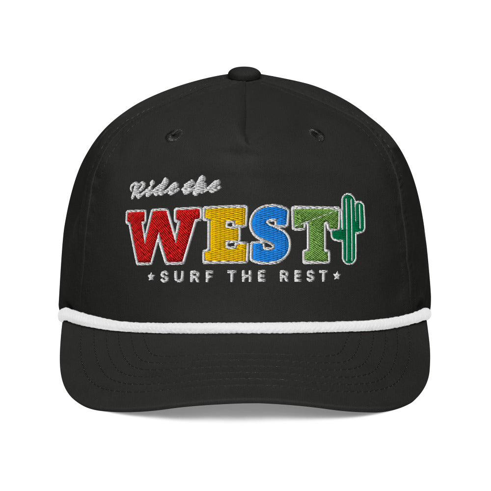 Ride the West Rope Cap - Black/White