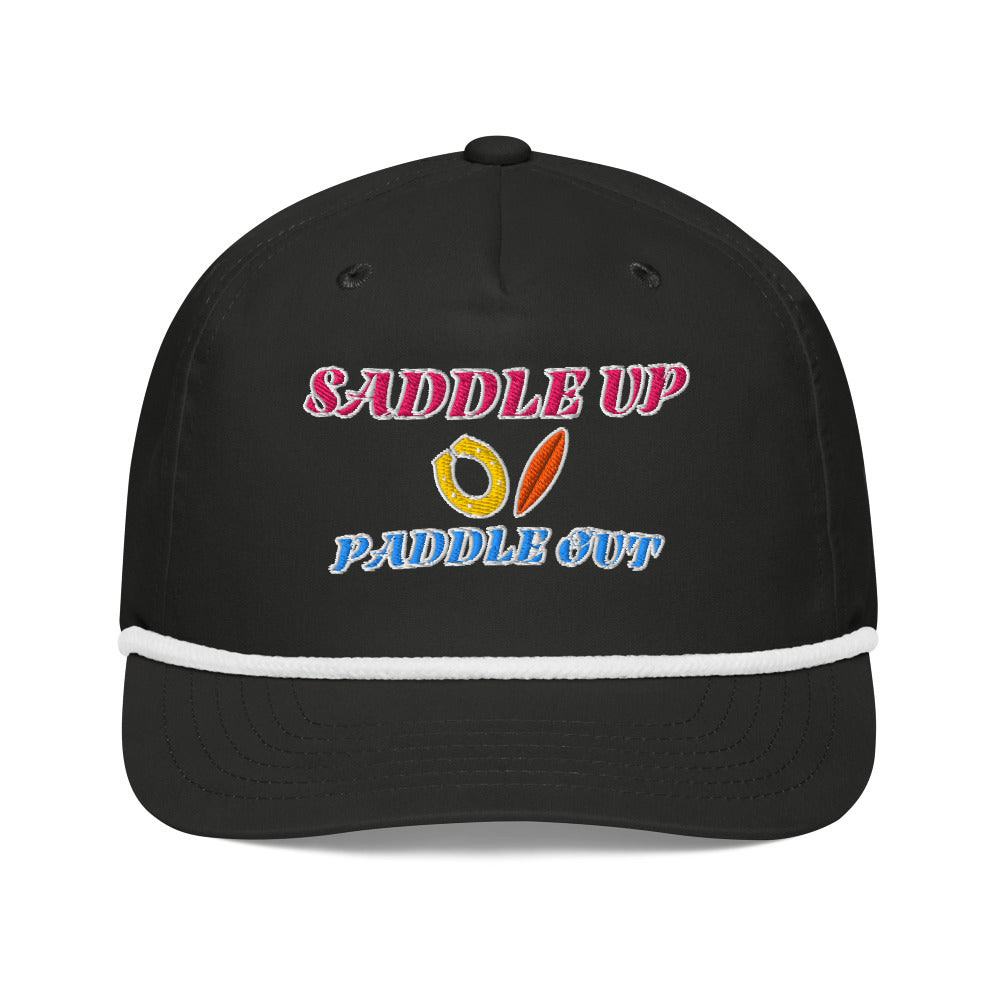 Saddle Up Rope Cap - Black/White