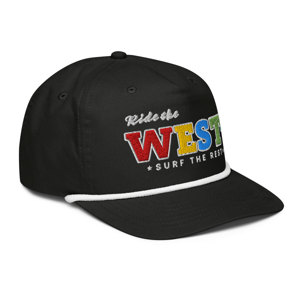 Ride the West Rope Cap - Black/White