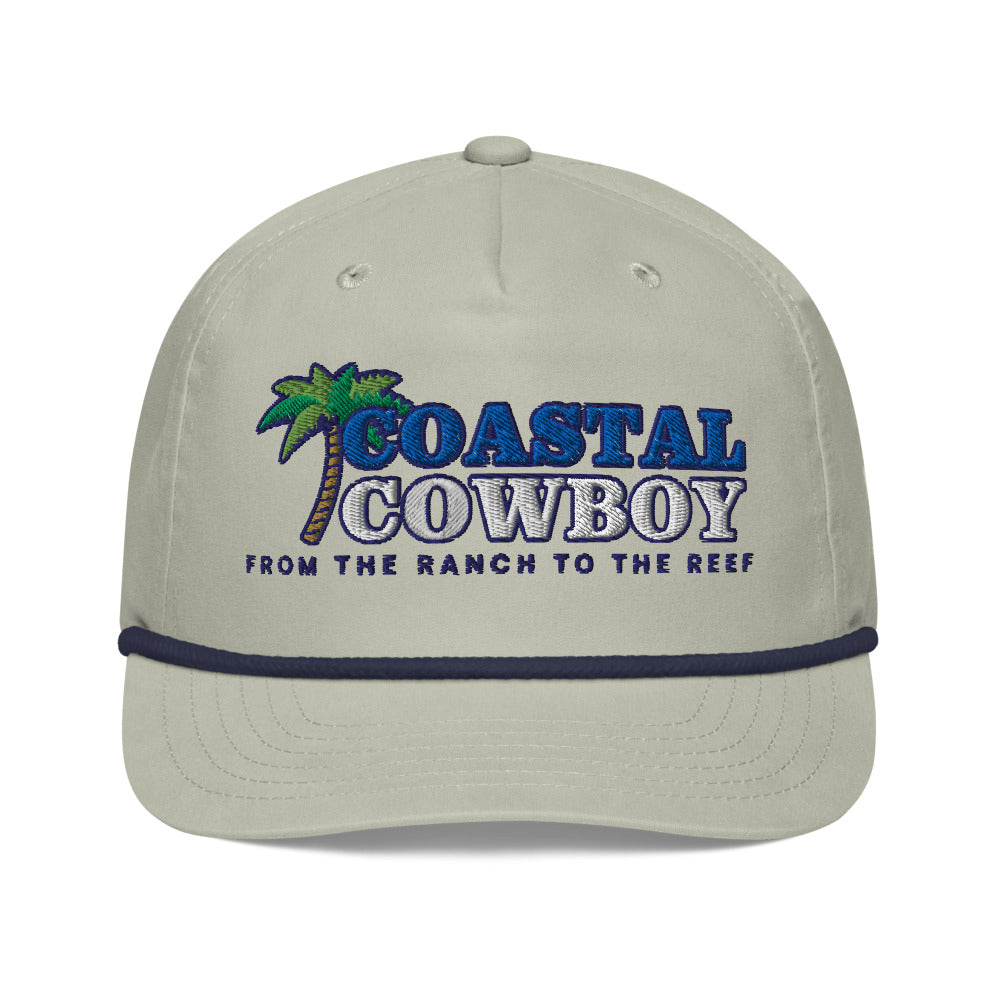 Coastal Cowboy Rope Cap - Lt Gray/Navy