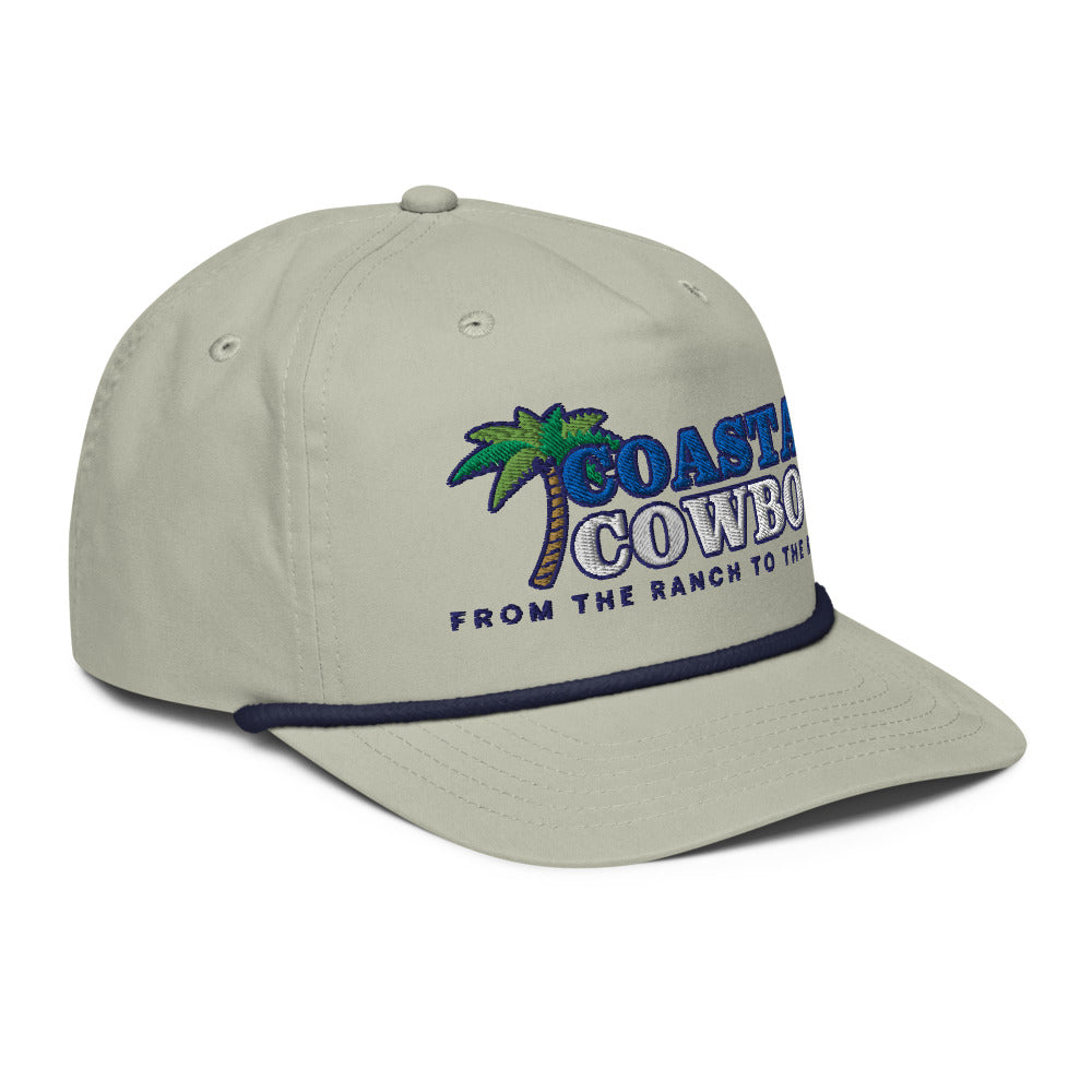 Coastal Cowboy Rope Cap - Lt Gray/Navy