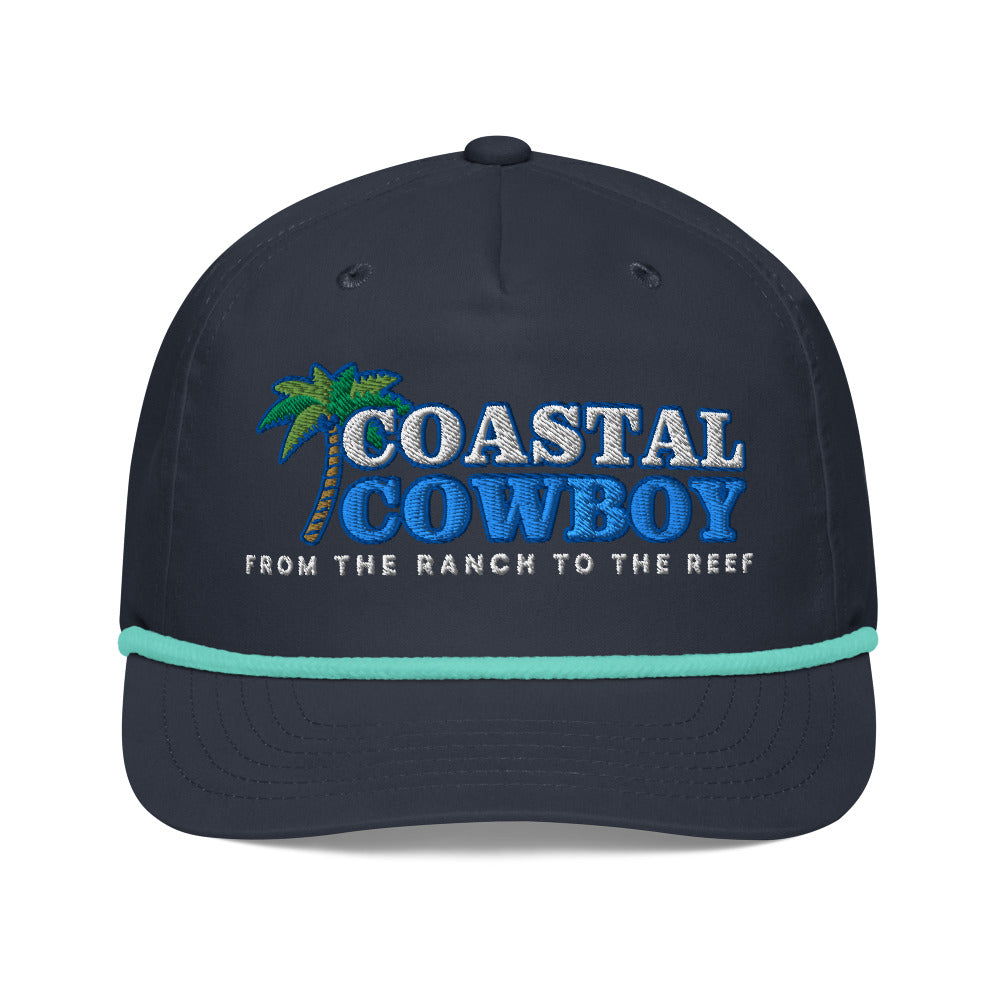 Coastal Cowboy Rope Cap - Navy/Mint