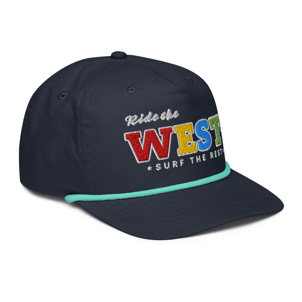 Ride the West Rope Cap - Navy/Mint