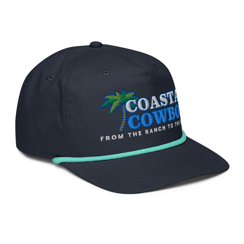 Coastal Cowboy Rope Cap - Navy/Mint