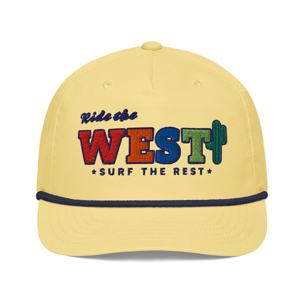 Ride the West Rope Cap - Yellow/Navy