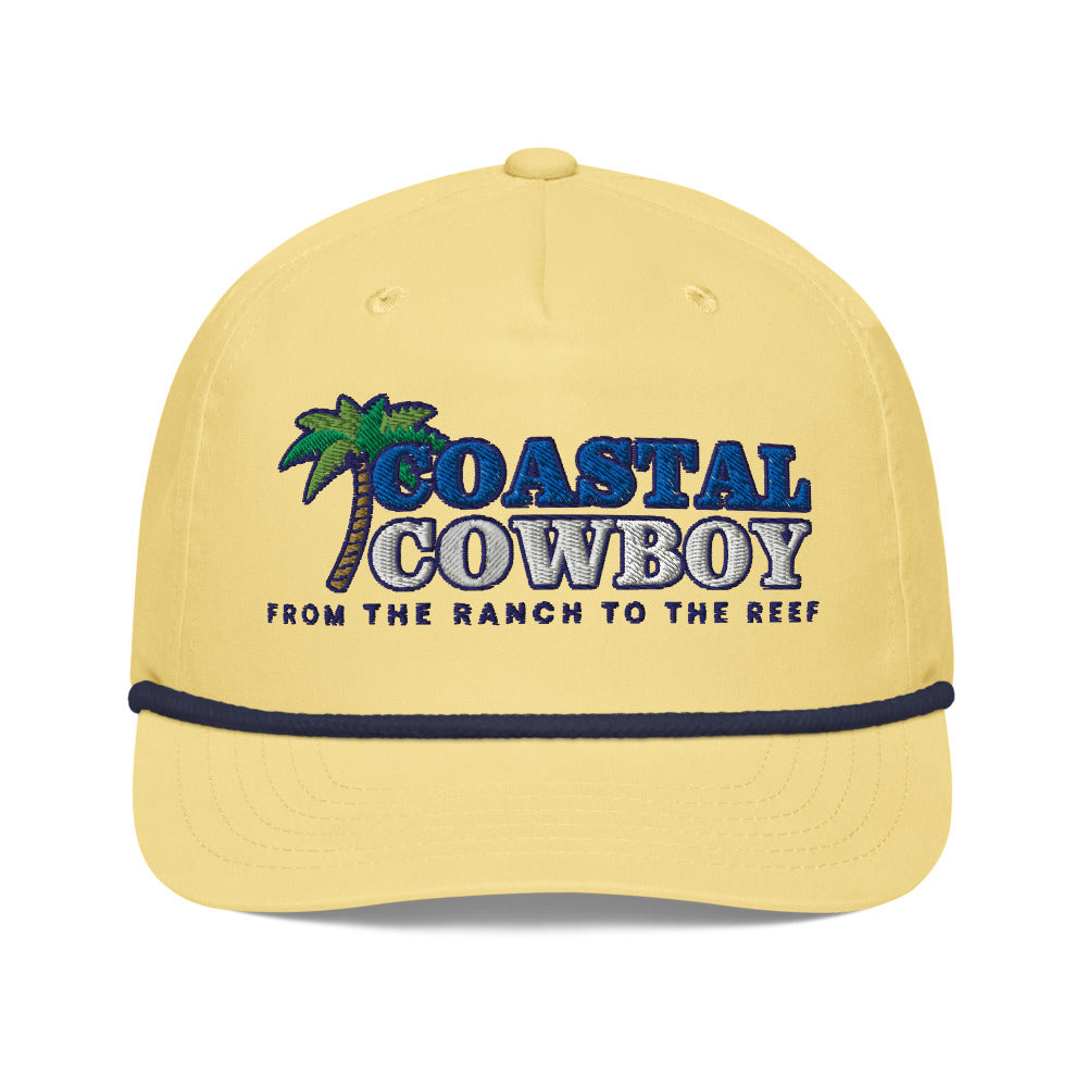 Coastal Cowboy Rope Cap - Yellow/Navy