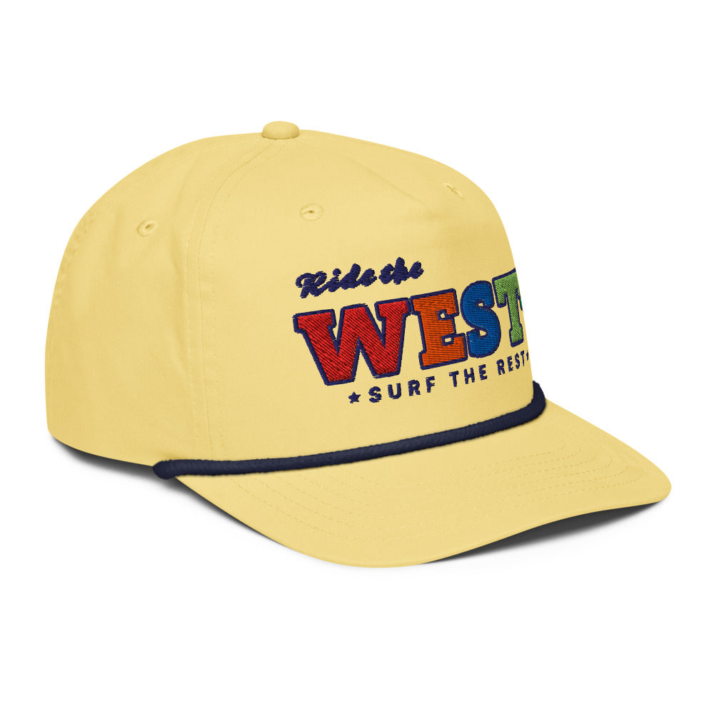 Ride the West Rope Cap - Yellow/Navy