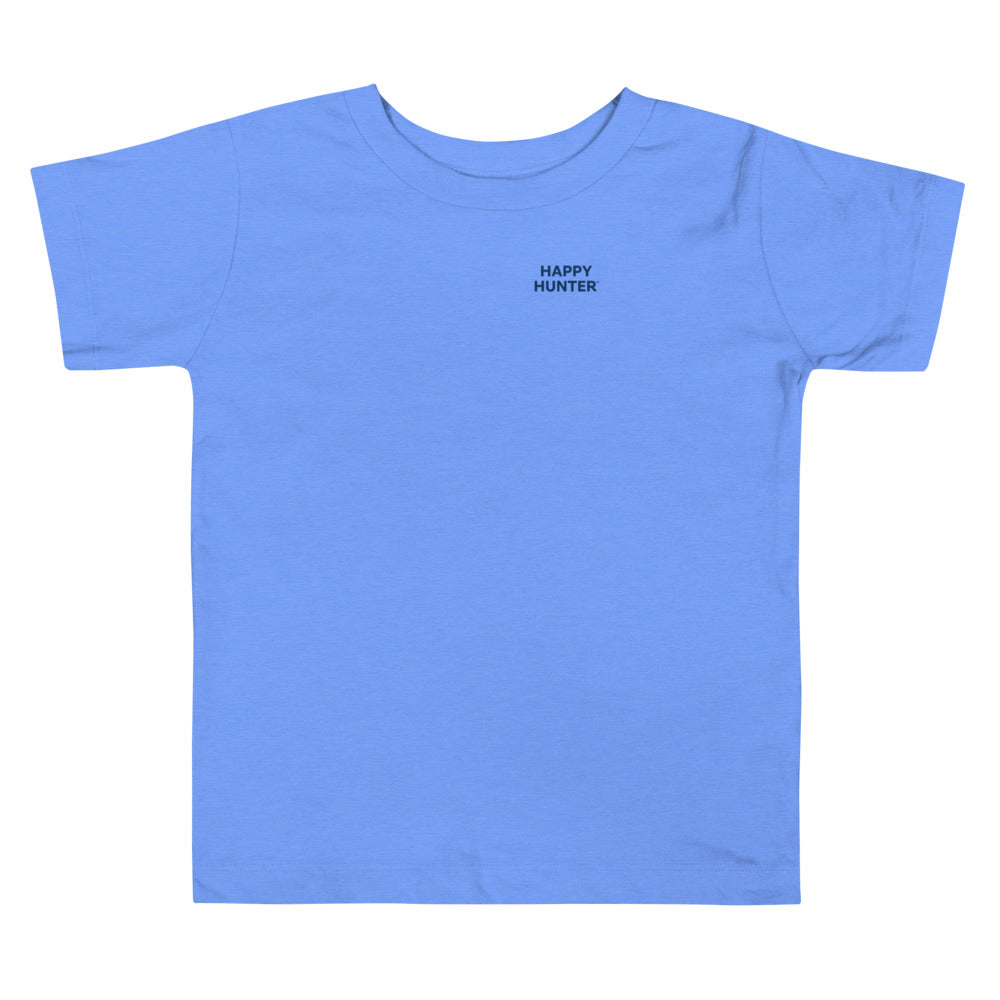 Repeating Rider Toddler Tee - Heather Columbia Blue - front