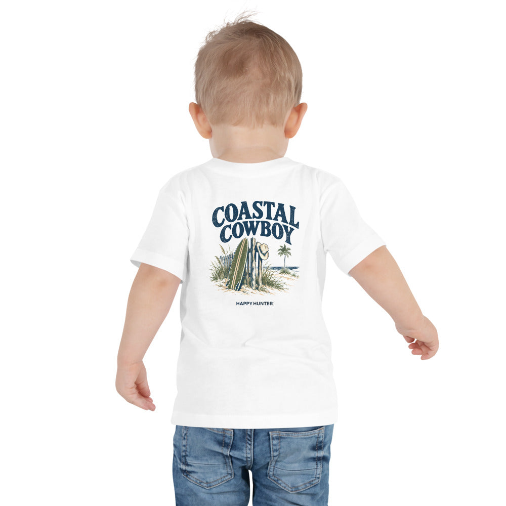 Coastal Cowboy Toddler Tee - White - on a toddler