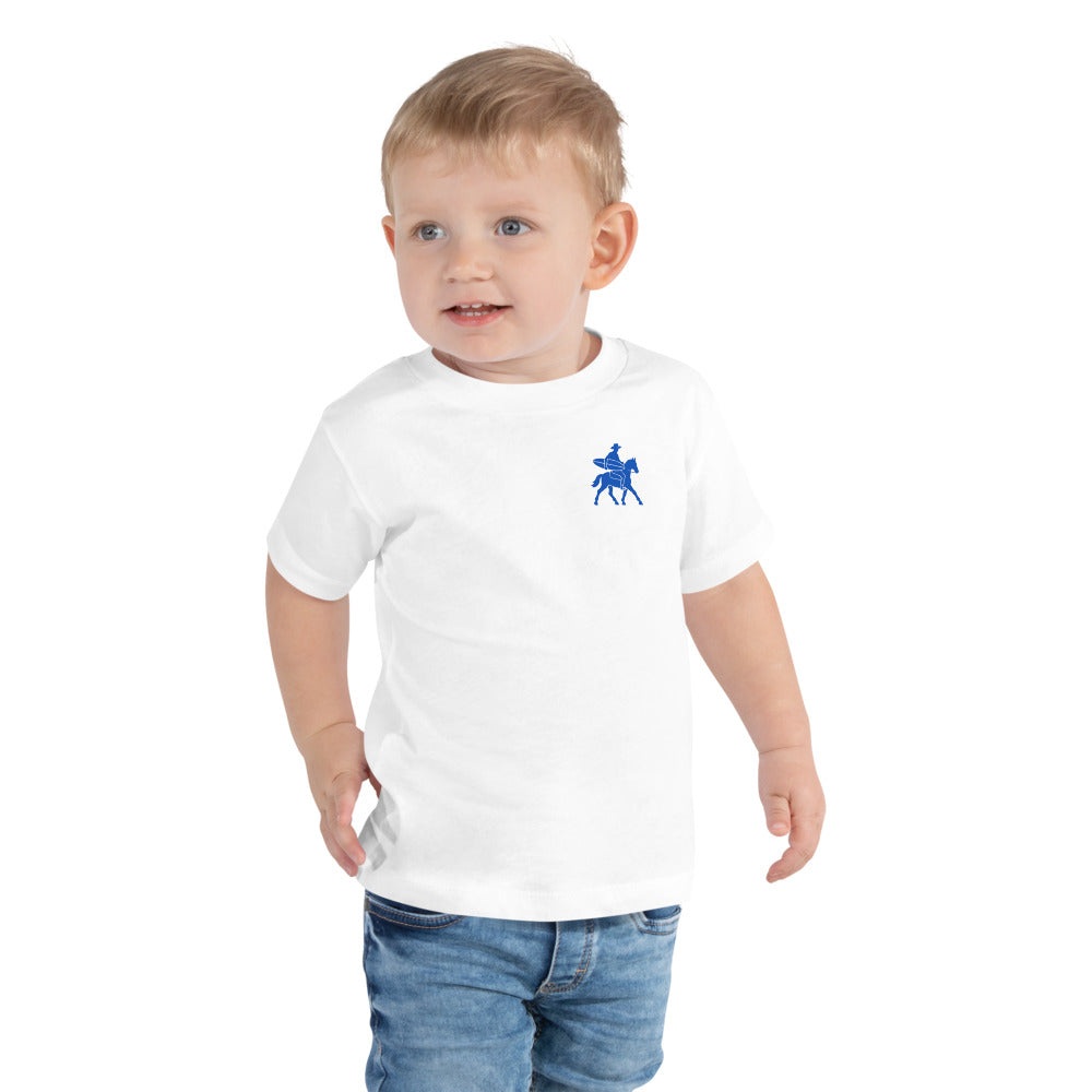 Ride the West Toddler Tee - White - on a toddler