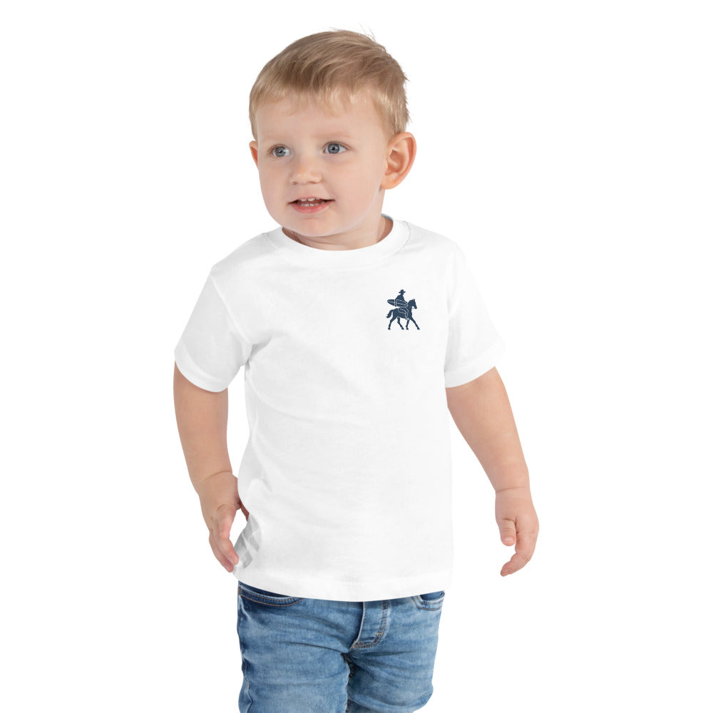 Coastal Cowboy Toddler Tee - White - on a toddler