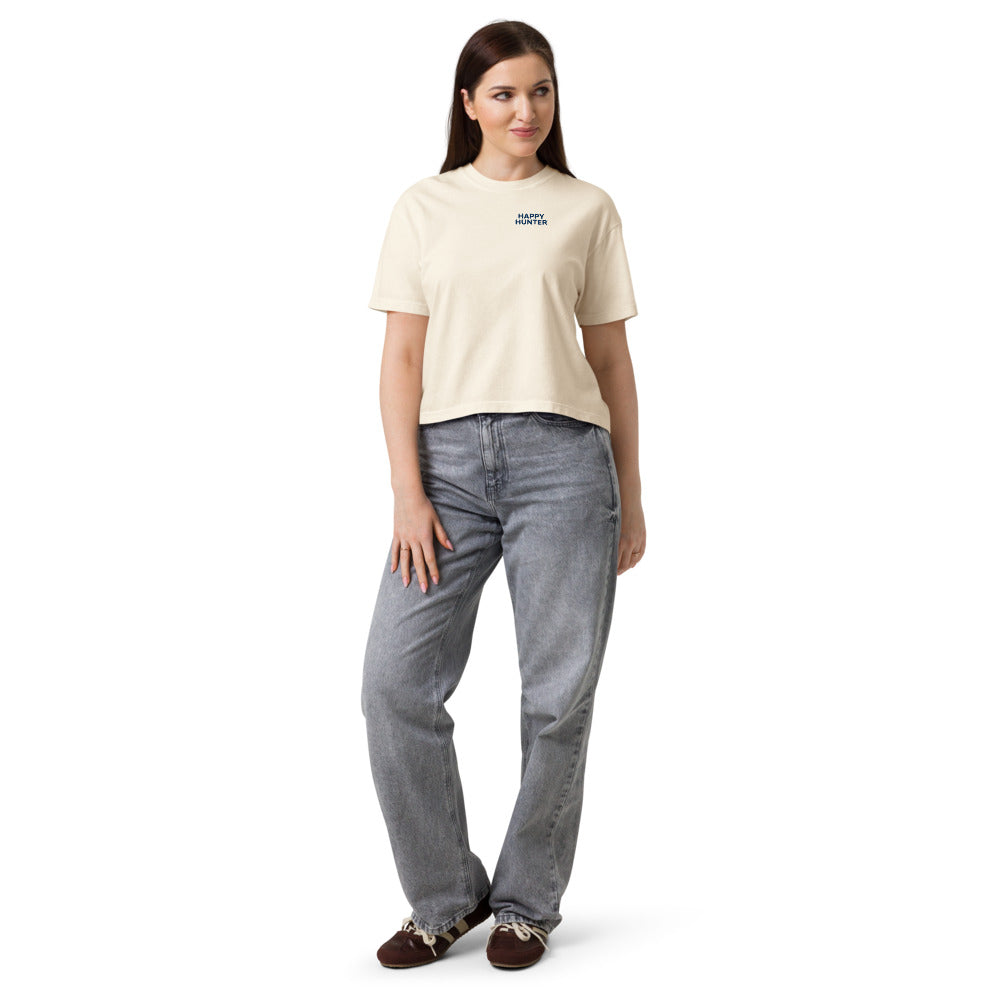 Happy Hunter Women's Boxy Tee - Ivory - hover