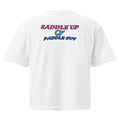 Saddle Up Women's Boxy Tee - White